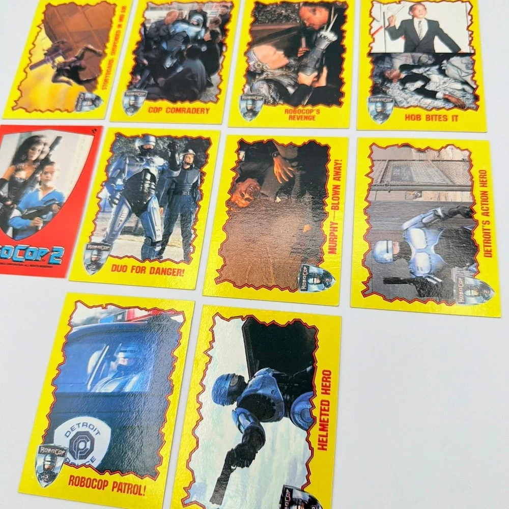 Topps RoboCop 2 Trading Cards Unisex OS Yellow Excellent 1990 Movie Lot of 10